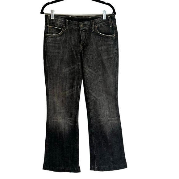 Women's Citizens of Humanity Flare Distressed‎ Gray/Black Jeans Size 29 - Picture 1 of 5